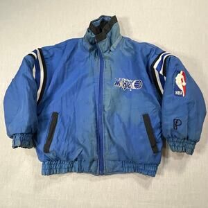 VTG Pro Player Boy Orlando‎ Magic Jacket Small Y2K 90s NBA Zip Coat Reversible
